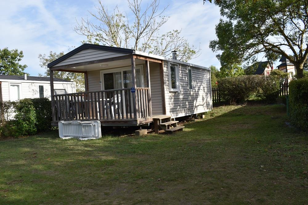 Stacaravan Confort 24m² 2 kamers + overdekt terras 7m² –  langs de Loire